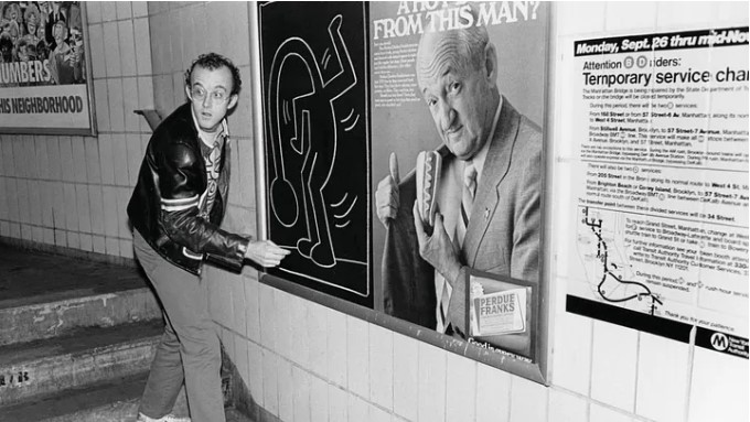 Keith Haring e i disegni in metropolitana